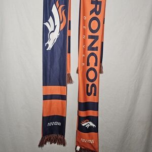 Broncos NFL Scarf reversible, double-sided design. A set of 2